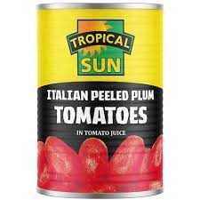 Plum Peeled Tomatoes - Tropical Sun
